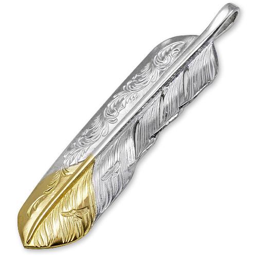 鷲見太郎 Pendant ペンダント】LアラベスクフライトフェザーK18