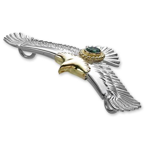 【最終値下げ】 【鷲見太郎　Pendant　ペンダント】イーグルペンダントeg-02 w/レインボートパーズK18カップ/オーバル5×7【送料無料】 【WSO2294728457】(80454円)