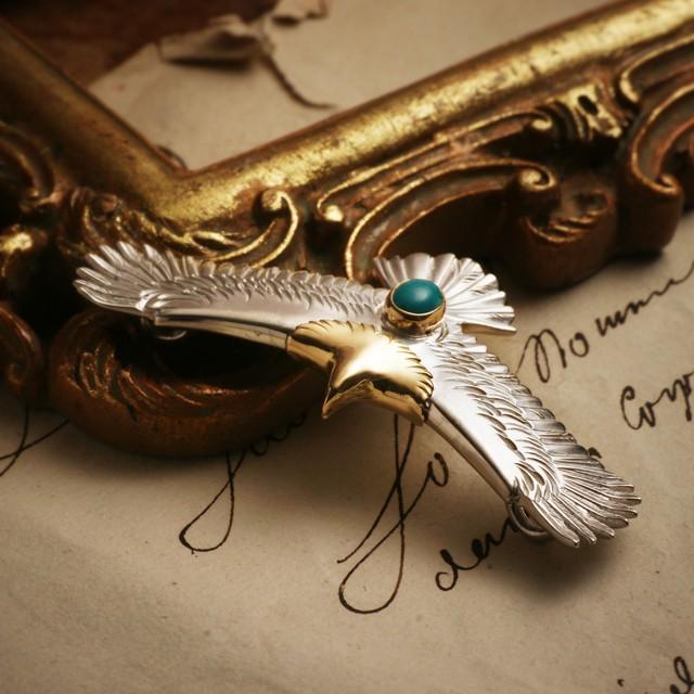 美品 SV ターコイズ イーグルペンダント チェーン付き Sympathy of Soul SYMPATHY OF SOUL 別注 Symbolic Eagle