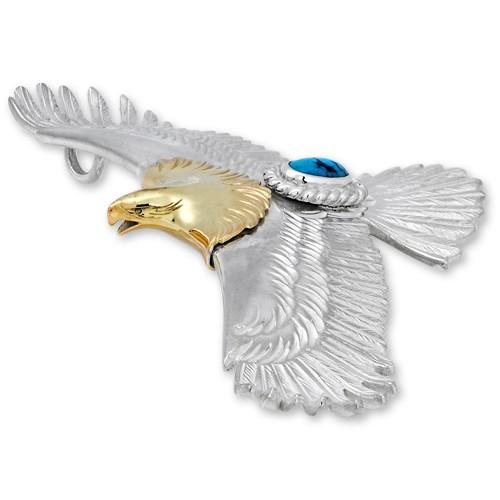 鷲見太郎 Pendant ペンダント】イーグルペンダントeg-03/ターコイズSV
