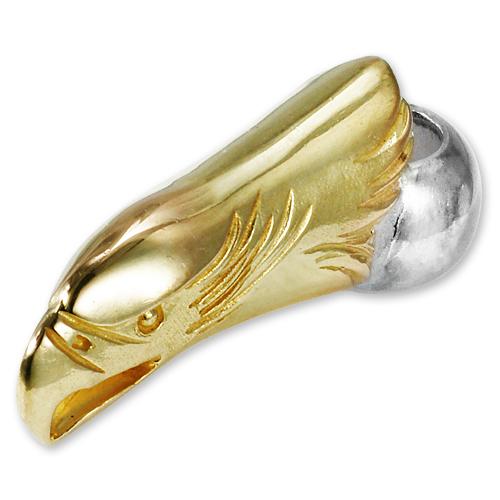 鷲見太郎 Pendant ペンダント】K18イーグルフェイスビーズ【送料無料