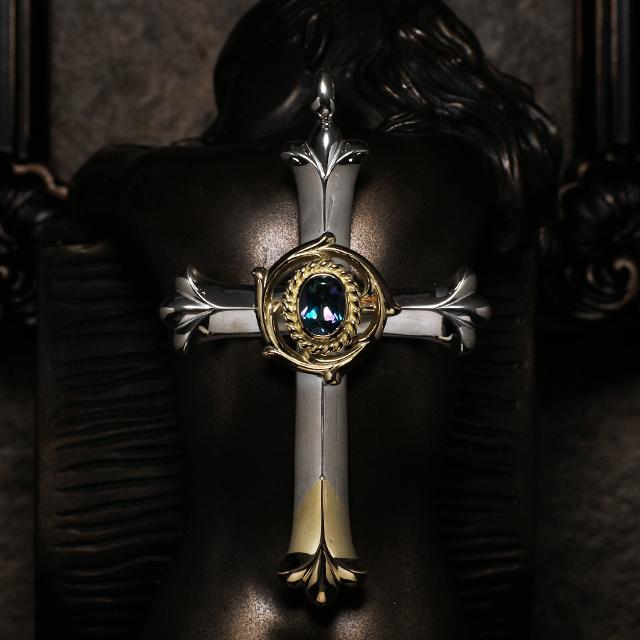 鷲見太郎 Pendant ペンダント】クロスK18YGトップペンダント w