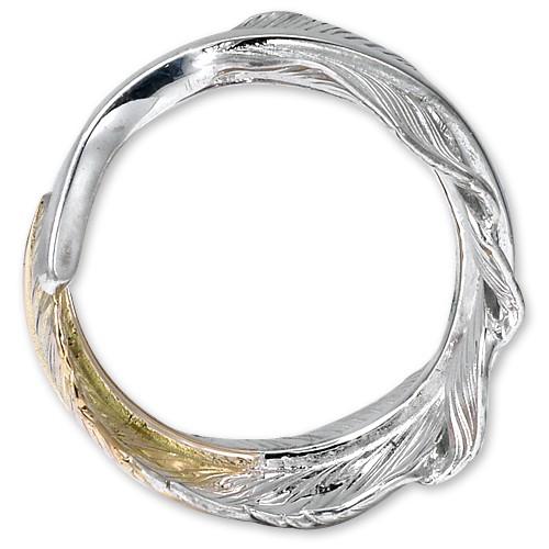 鷲見太郎 Ring リング】LオールドフェザーK18イエローゴールドトップ