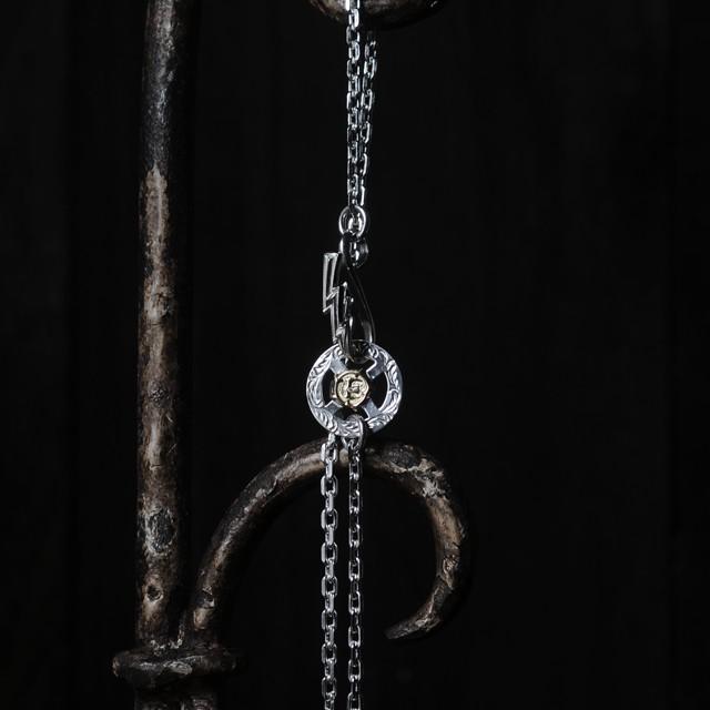 【鷲見太郎　Necklace　ネックレス】サンダーフック&アラベスクメディシンホイール/チェーンK w/K18アラベスクイーグルメタル【送料無料】の画像