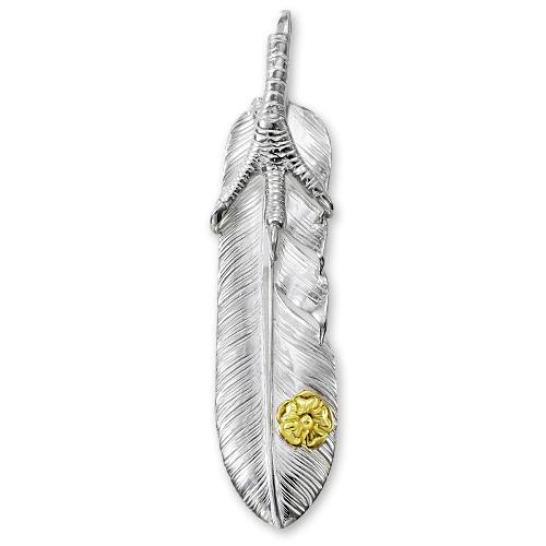 鷲見太郎 Pendant ペンダント】オールドLフェザーペンダント01 w 