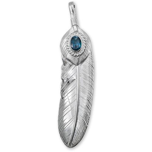 鷲見太郎 Pendant ペンダント】Lフェザー&ハートフェザーペンダント02