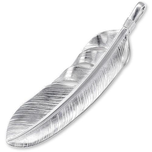 【鷲見太郎　Pendant　ペンダント】Lフェザー&ハートフェザーペンダント01 w/K18イエローゴールドコンチョ08【送料無料】の画像