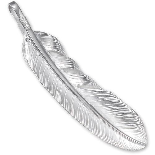 【鷲見太郎　Pendant　ペンダント】Lフェザー&ハートフェザーペンダント02 w/K18イエローゴールドコンチョ08【送料無料】の画像