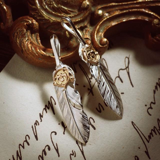 鷲見太郎 Pendant ペンダント】Sフェザーペンダント01 w/K18アラベスク