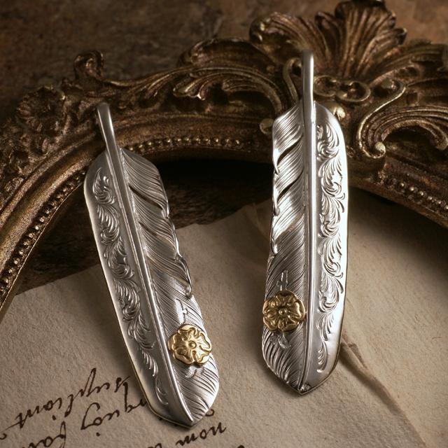 鷲見太郎 Pendant ペンダント】Lアラベスクフライトフェザーペンダント 