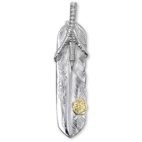 鷲見太郎 Pendant ペンダント】Lアラベスクフライトフェザーペンダント 