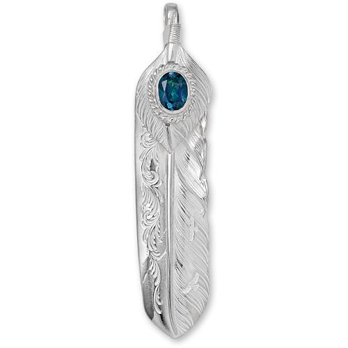 鷲見太郎 Pendant ペンダント】Lアラベスクフライトフェザー&ハート 