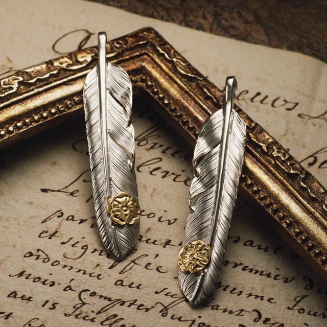 鷲見太郎 Pendant ペンダント】Mフライトフェザーペンダント01 w/S K18