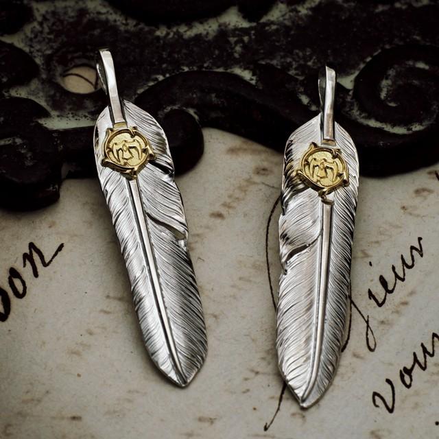 鷲見太郎 Pendant ペンダント】Sフライトフェザーペンダント02 w/K18
