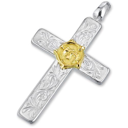 鷲見太郎 Pendant ペンダント】ミニアラベスククロスペンダント w
