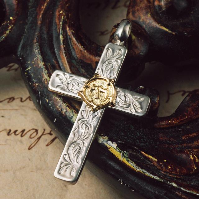 【鷲見太郎　Pendant　ペンダント】ミニアラベスククロスペンダント w/K18YGアラベスクイーグルメタル【送料無料】の画像
