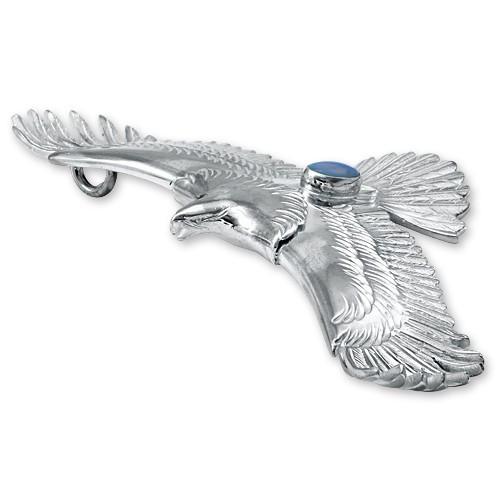 【鷲見太郎　Pendant　ペンダント】イーグルペンダントeg-03 w/オパールSVプレーンカップ/オーバル5×7【送料無料】の画像