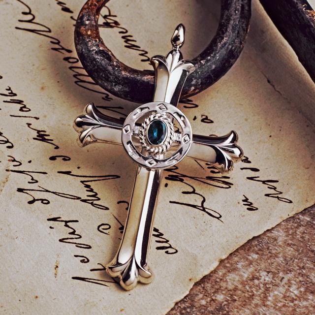 鷲見太郎 Pendant ペンダント】クロスペンダントw/レインボートパーズ