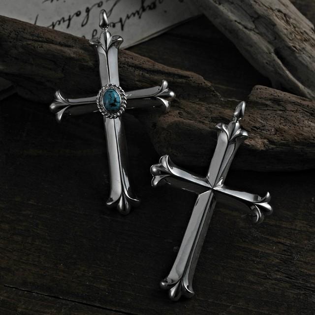 鷲見太郎 Pendant ペンダント】クロスペンダントw/ターコイズSVカップ 