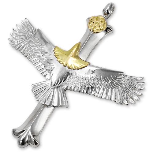 鷲見太郎 Pendant ペンダント】クロスペンダントw/K18イエローゴールド