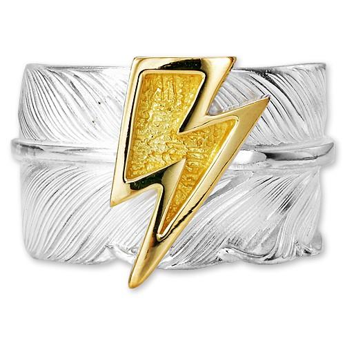 鷲見太郎 18金Lフェザー18金サンダーリング