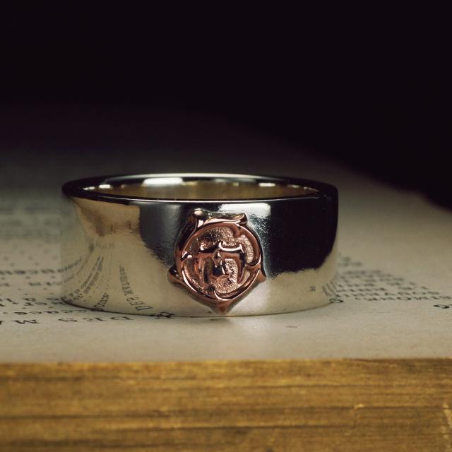 鷲見太郎 Ring リング】プレーンリング10mm w/K18ピンクゴールド
