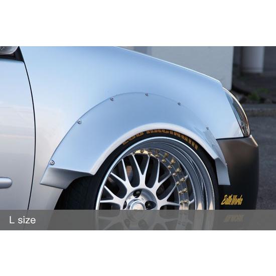 ビス止め汎用オーバーフェンダー左右2枚入 Lサイズ Battle Works