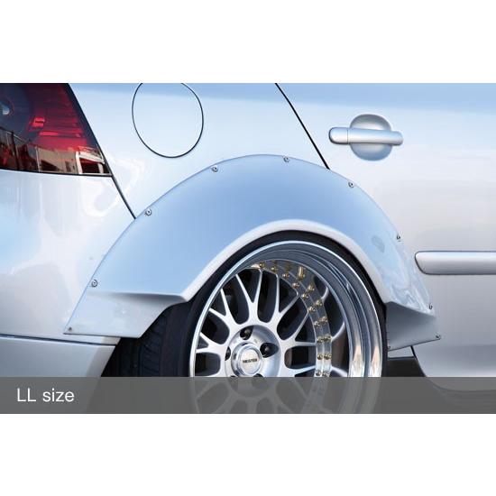 ビス止め汎用オーバーフェンダー左右2枚入 XLサイズ Battle Works CLS