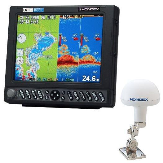 10.4型カラー液晶プロッター魚探 HE-7311DGP-DI-Bo 1kW・50/200kHz DGPSアンテナ外付  HONDEX/ホンデックス