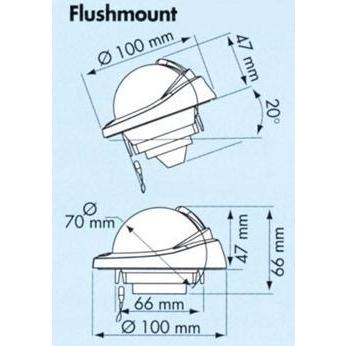 オフショア75コンパス バルクヘッドタイプ   ブラック 【メーカー品番：48841C】 PLASTIMO/プラスチモの画像