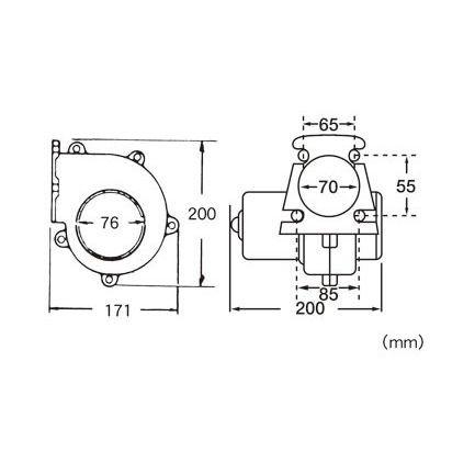 JABSCO フランジマウントブロアー(PAR) 12V/6.5A 34739-0010 【製造会社品番：90280】