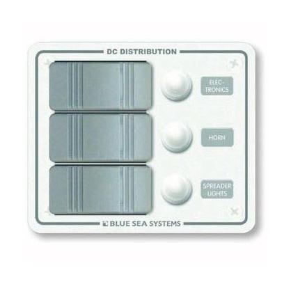 BLUE SEA SYSTEMS 防水サーキットブレーカーパネル  8274 縦型・3連 【メーカー品番：23872】
