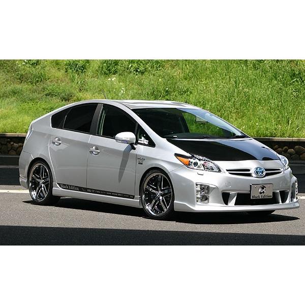 プリウス ZVW30 エアロ3点セット（LEDランプ付） 塗装済 乱人 ブラックエディション