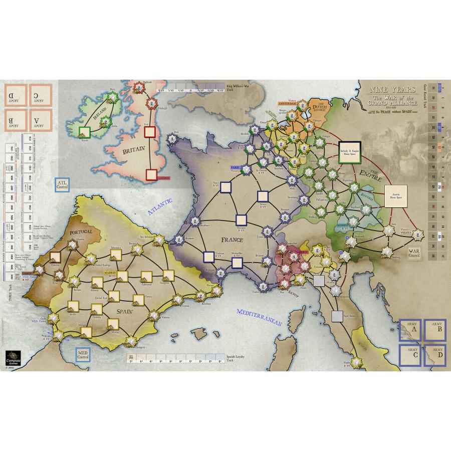 Compass: Nine Years: War of the Grand Alliance 1688-1697, Deluxe Editionの画像