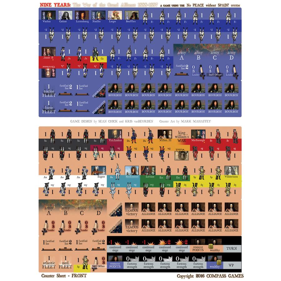Compass: Nine Years: War of the Grand Alliance 1688-1697, Deluxe Editionの画像