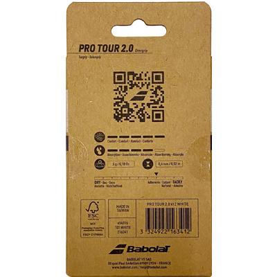 バボラ プロツアー2.0 オーバーグリップ ホワイト 12個パック | Babolat | 01