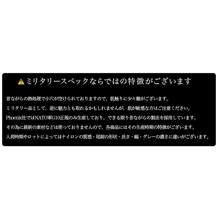 時計ベルト 腕時計バンド オールブラック Phoenix社製 NATO軍G10 正規