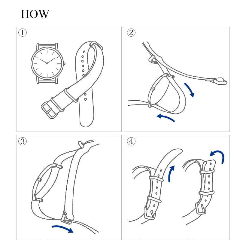 時計ベルト 腕時計バンド オールブラック Phoenix社製 NATO軍G10 正規