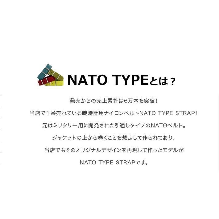 時計 ベルト 腕時計バンド クロノワールドNATOタイプ NATO type ストラップ 18mm20mm22mm｜chronoworldjapan｜02