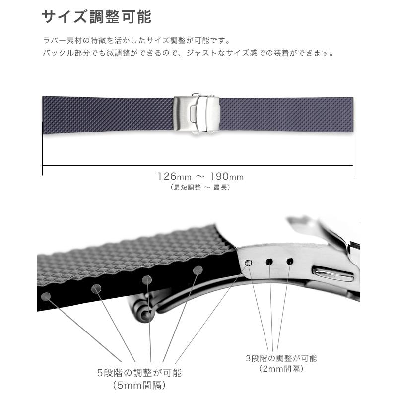 時計ベルト 腕時計バンド BC ボネット・シンチュリーニ ラバー