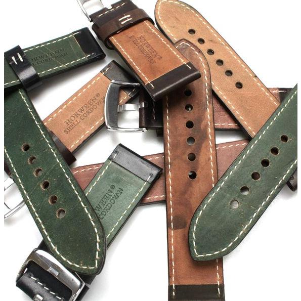 ドイツ製 時計ベルト 腕時計バンド FLUCO Horween Shell Cordovan 24