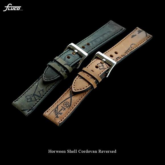 時計ベルト バンド 腕時計バンド FLUCO Horween Shell Cordovan