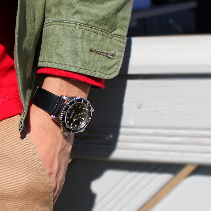 時計ベルト 腕時計バンド FLUCO Horween Shell Cordovan ホーウィン