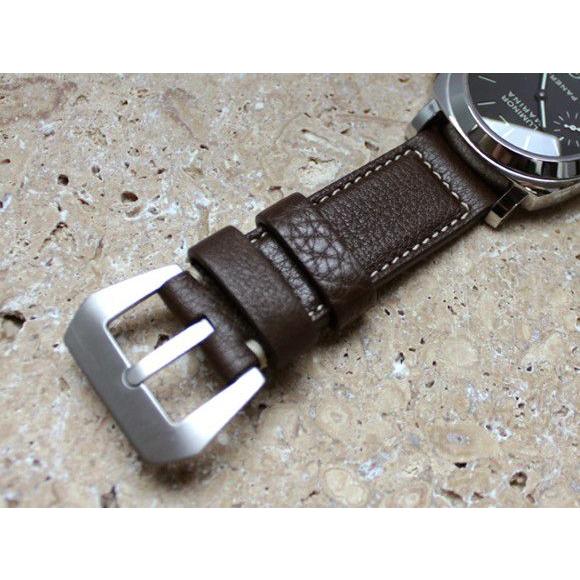 PANERAI レザーベルト ダークブラウン22-18mm 時計ベルト バンド PANERAI I専用 MF 水牛 -バッファローレザー