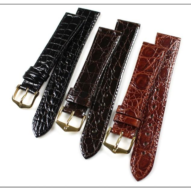 Hirsch ジェニュインクロコ 時計ベルト 18mm 時計ベルト バンド 腕時計バンド HIRSCH GENUINE CROCO クロコ