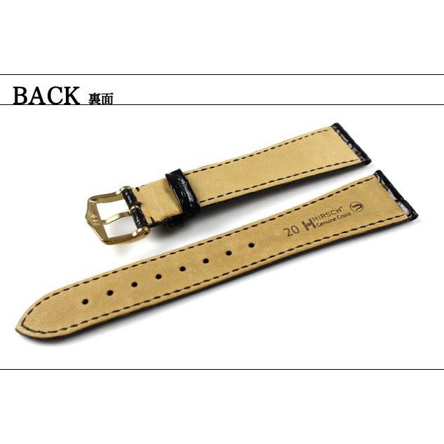 Hirsch ジェニュインクロコ 時計ベルト 18mm 時計ベルト バンド 腕時計バンド HIRSCH GENUINE CROCO クロコ