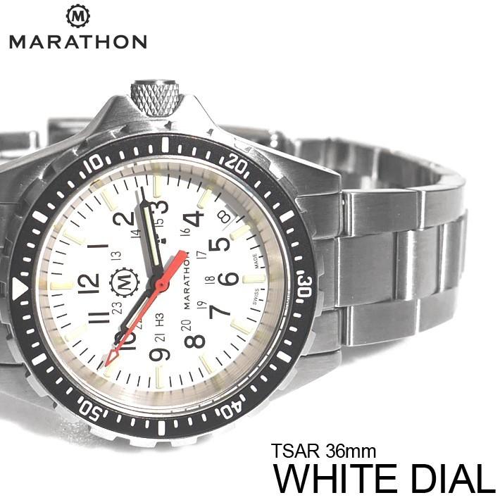 時計 腕時計 MARATHON TSAR 36mm Divers Quartz 300M WHITE DIAL マラソン 36mm クォーツ  ダイバーズ ブレスレット・バージョン WW194027-WD :1024-0000206:クロノワールド ジャパン - 通販 -  Yahoo!ショッピング
