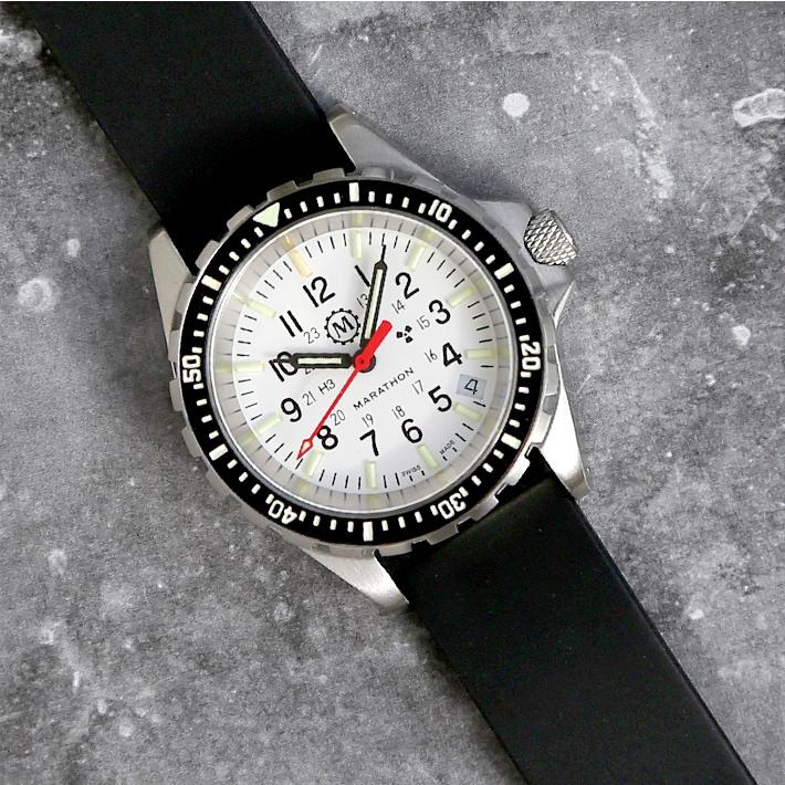 時計 腕時計 MARATHON TSAR 36mm Quartz Divers Arctic Edition 300M 【ホワイトダイアル】 マラソン クォーツ  WW194027-WD｜chronoworldjapan｜08