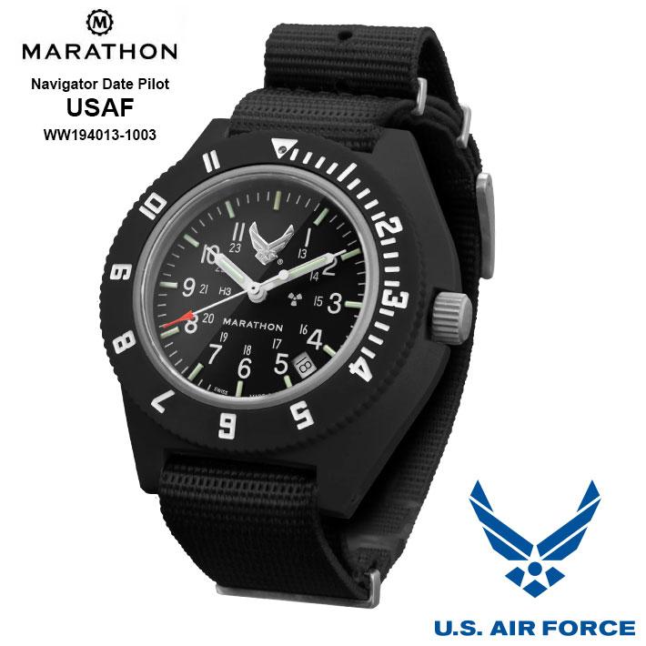 時計 腕時計 ミリタリーウォッチ アメリカ軍 MARATHON Navigator Date USAF U.S. Air Force Pilot  WW194013BK-1003 : 1024-194013a : クロノワールド ジャパン - 通販 - Yahoo!ショッピング