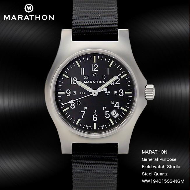 腕時計 MARATHON General Purpose Sterile Quartz with Date Stainless Steel WW194015SS-NGM マラソン ステライル デイトの画像